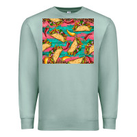 Seafoam mexican taco paper glitter leopard wooden Premium Sweatshirt - Artiststas