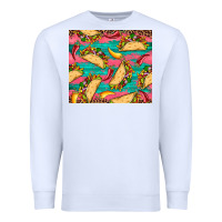 White mexican taco paper glitter leopard wooden Premium Sweatshirt - Artiststas