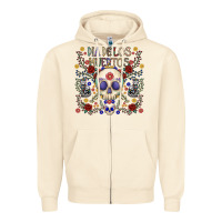 Sandshell dia de los muertos Zipper Hoodie - CowhideDigitalArt