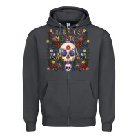 Smoke dia de los muertos Zipper Hoodie - CowhideDigitalArt