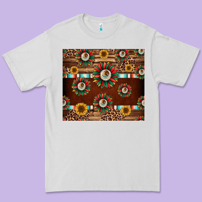 Seamless Mexican Sunflower Tumbler Design Premium Tee Designed By Jasminsmagicworld