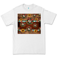 White seamless mexican sunflower tumbler design Premium Tee - Jasminsmagicworld