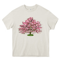 Cream Flowering Dogwood Tree Heavy Core Tee - LillyAllenDesigns