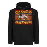 Black usa map Heavyweight Hoodie - Artiststas