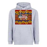 Heather Grey usa map Heavyweight Hoodie - Artiststas