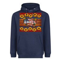 Navy usa map Heavyweight Hoodie - Artiststas