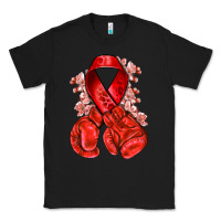 Black Red ribbon with boxing gloves Classic Tee - NancyCooperArtShop