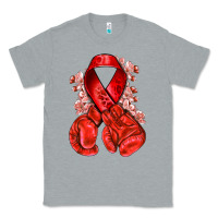 Heather Grey Red ribbon with boxing gloves Classic Tee - NancyCooperArtShop