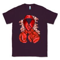 Plum Red ribbon with boxing gloves Classic Tee - NancyCooperArtShop