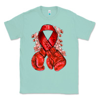 Seafoam Red ribbon with boxing gloves Classic Tee - NancyCooperArtShop
