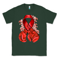Sports Green Red ribbon with boxing gloves Classic Tee - NancyCooperArtShop