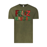 Vintage Olive Feliz Navidad our lady of Guadalupe Christmas Vintage Tee - Jasminsmagicworld