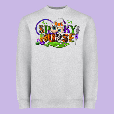 One Spooky Nurse Heavyweight Sweatshirt Designed By Bundleandbundleshop