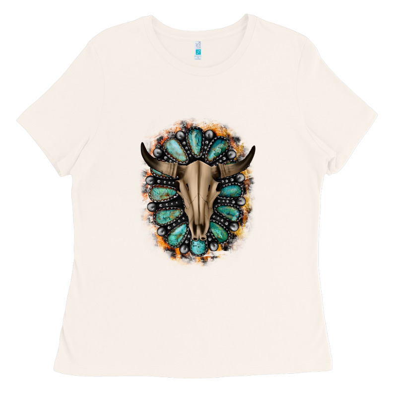 Western Gemstone Bull Skull Ladies Tee by Bettercallsaul | Teevron