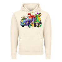 Vintage Artic mardi gras gnome on the truck Vintage Hoodie - CowGirlArtShop