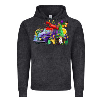 Vintage Black mardi gras gnome on the truck Vintage Hoodie - CowGirlArtShop