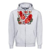 Heather Grey christmas crocin around the tree Zipper Hoodie - CowhideDigitalArt