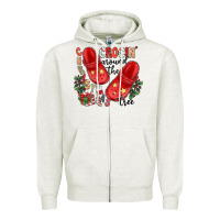Oatmeal Heather christmas crocin around the tree Zipper Hoodie - CowhideDigitalArt