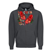 Smoke christmas crocin around the tree Zipper Hoodie - CowhideDigitalArt