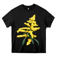 Black Botanical Goldenrod Heavy Core Tee - LillyAllenDesigns