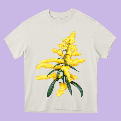 Botanical Goldenrod Heavy Core Tee Designed By Lillyallendesigns