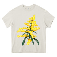 Cream Botanical Goldenrod Heavy Core Tee - LillyAllenDesigns