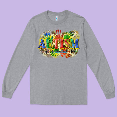 Autism Accept Understand Love Long Sleeve Tee Designed By Cowgirlartshop