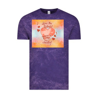 Cloud Purple love the world like the one Vintage Tee - TumblerDesignByShophia