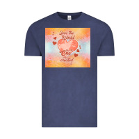 Vintage Denim love the world like the one Vintage Tee - TumblerDesignByShophia