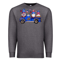 Charcoal Heather american flag gnomes truck Premium Sweatshirt - Artiststas