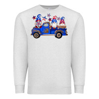 Oatmeal Heather american flag gnomes truck Premium Sweatshirt - Artiststas