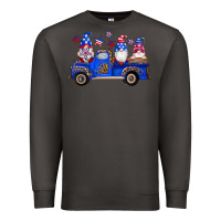 Smoke american flag gnomes truck Premium Sweatshirt - Artiststas