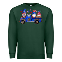 Sports Green american flag gnomes truck Premium Sweatshirt - Artiststas