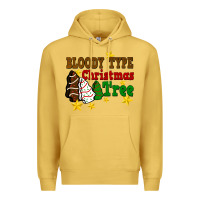 Antique Gold Bloody Type Christmas Tree Premium Hoodie - FaDigitalArtStudio