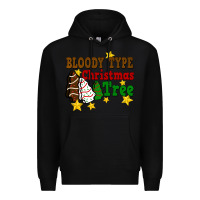 Black Bloody Type Christmas Tree Premium Hoodie - FaDigitalArtStudio