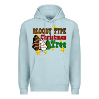 Blue Mist Bloody Type Christmas Tree Premium Hoodie - FaDigitalArtStudio