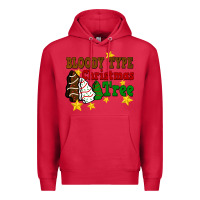 Cardinal Bloody Type Christmas Tree Premium Hoodie - FaDigitalArtStudio