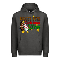 Charcoal Heather Bloody Type Christmas Tree Premium Hoodie - FaDigitalArtStudio