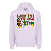 Lilac Bloody Type Christmas Tree Premium Hoodie - FaDigitalArtStudio