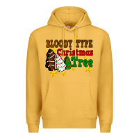 Mustard Bloody Type Christmas Tree Premium Hoodie - FaDigitalArtStudio