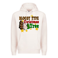 Pale Pink Bloody Type Christmas Tree Premium Hoodie - FaDigitalArtStudio
