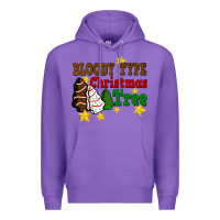 Purple Bloody Type Christmas Tree Premium Hoodie - FaDigitalArtStudio