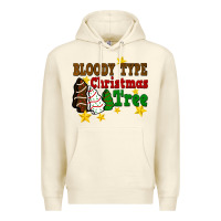 Sandshell Bloody Type Christmas Tree Premium Hoodie - FaDigitalArtStudio