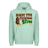 Seafoam Bloody Type Christmas Tree Premium Hoodie - FaDigitalArtStudio