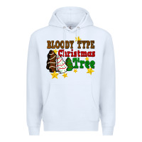 White Bloody Type Christmas Tree Premium Hoodie - FaDigitalArtStudio