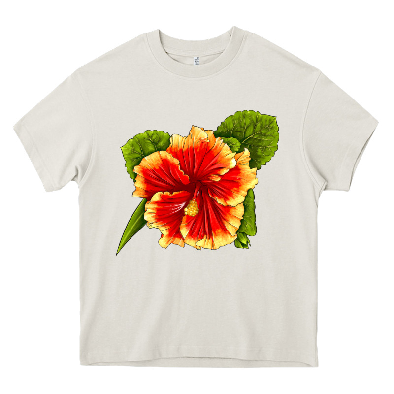 Hawaiian Hibiscus Flower Heavy Core Tee by LillyAllenDesigns | Teevron