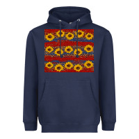 Navy usa and sunflower pattern Heavyweight Hoodie - Artiststas
