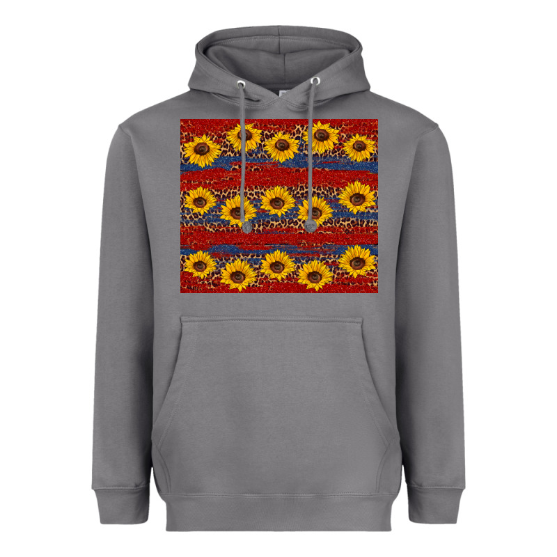 Usa And Sunflower Pattern Heavyweight Hoodie by Artiststas | Teevron