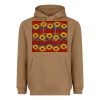 Toasted Coconut usa and sunflower pattern Heavyweight Hoodie - Artiststas