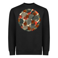 Black african fabric pattern round earrings 5 Heavyweight Sweatshirt - BundleAndBundleShop